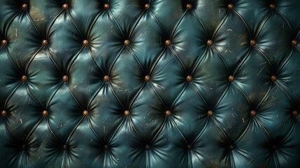 Fototapeta premium Vintage teal tufted leather texture