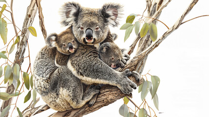 Obraz premium Family Life Among Koalas