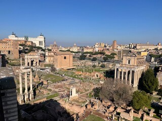 Obraz premium The Roman Forum ruins of Rome. Lazio. Italy. 2024