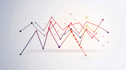 Obraz premium A graph icon with ascending lines, indicating statistical data or information analysis, Information icons