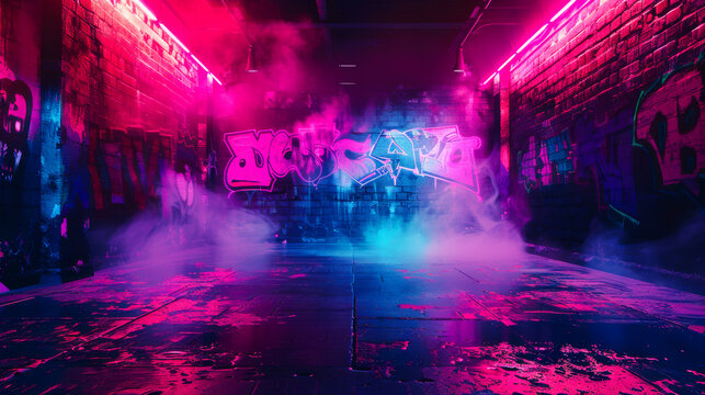Hip Hop Dance Event Background with Powerful Colors
