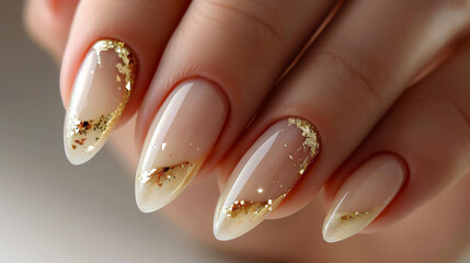 Gold French Nail Art