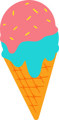 Summer Time Theme Items Clip Art Ice Cream Cone