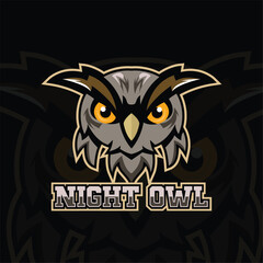 Vector illustration of an owl for an esports logo