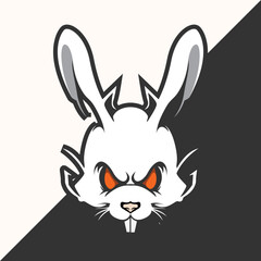 Bunny Head Mascot Logo for Esport Gaming
