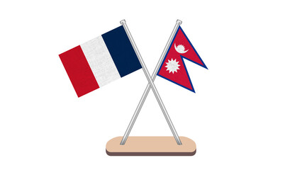 France Nepal Flag