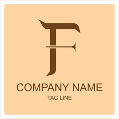Letter F. Suitable for initial, logo company, etc. Vector design Illustration. Ep 10