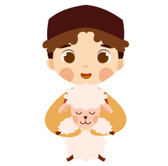 boy and a sheep
