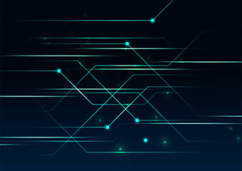 Obraz premium ダークな青のサイバーイメージ背景