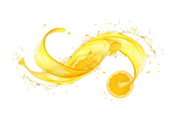 Citrus Symphony: A Vivid Splash of Freshness on White or PNG Transparent Background.