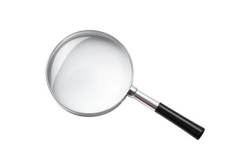 Illuminating Worlds: The Enigmatic Dance of the Magnifying Glass on White or PNG Transparent Background.