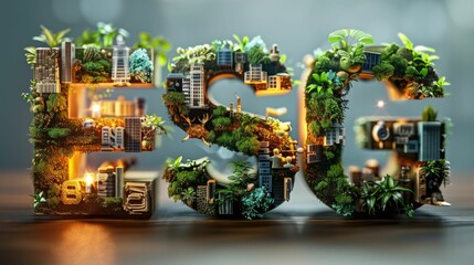 Visualizing a Sustainable and Ethical Future with Dazzling D ESG Scenes
