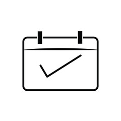 calendar icon on white background. flat style. calendar icon for your web site design, logo, app, UI. calendar with clock symbol design with white background.