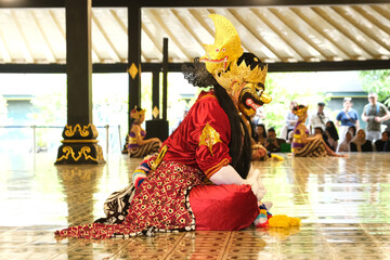Dancers perform traditional Javanese dances in Yogyakarta, Indonesia