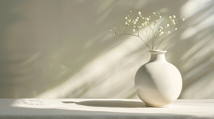 Fragile Porcelain Vase on the Brink of Falling  