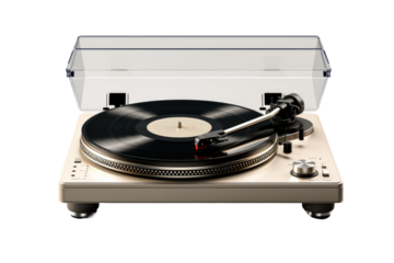 Harmony in Motion: Vinyl Reverie on White or PNG Transparent Background.
