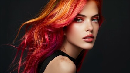 Fototapeta premium Blonde Girl with Elegant and shiny Hairstyle.