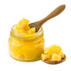 Pure Ghee Clarified Butter in Isolated Setting without Background