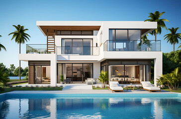 Fototapeta premium swimming pool in resort