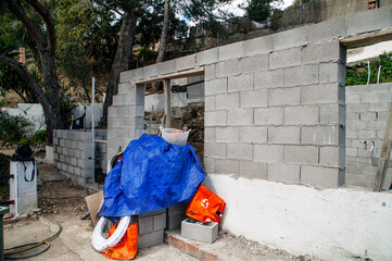 fachada en construccion
