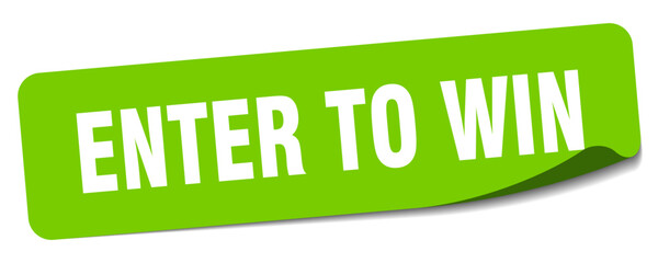 enter to win sticker. enter to win label