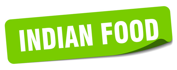 indian food sticker. indian food label