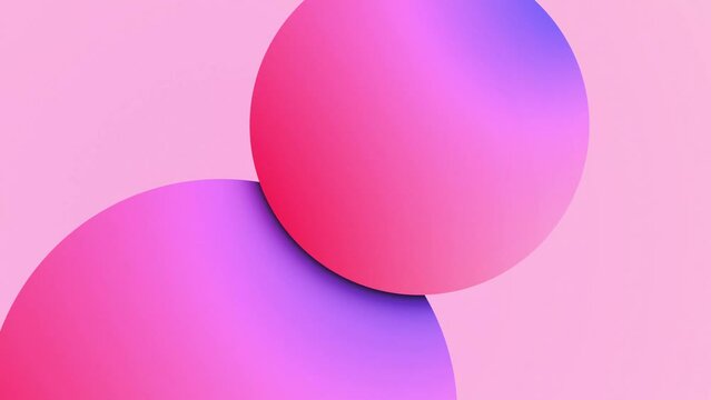 pink purple gradient background motion animation. minimalism. two circles