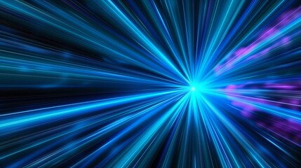 Electrifying Burst: A Vibrant Blue Light Showcasing Energy and Motion