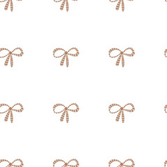 Bow children pastel colours flat design seamless pattern