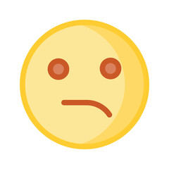 Grab this creative icon of disappointed emoji in modern style