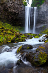 Tamanawas Falls and the River Below near Mt Hood, Mt Hood National Forest, Oregon