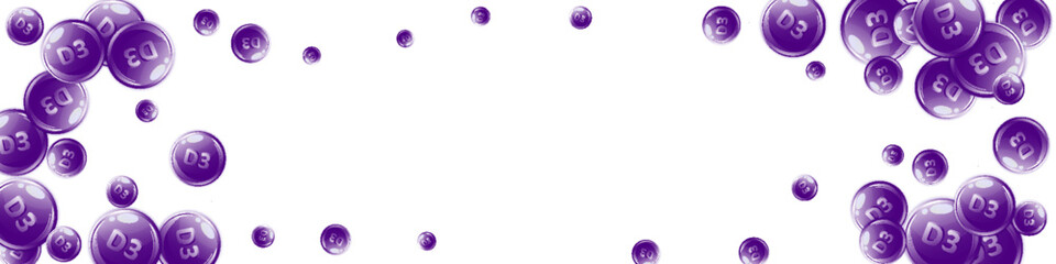 Vitamin D3 round capsules.