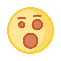 Fototapeta premium Oh My God expression emoji vector design, editable vector