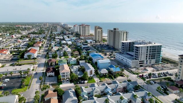 Aerial pullout Jacksonville Beach Florida