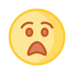 Scared emoji vector design, premium icon easy to use and download