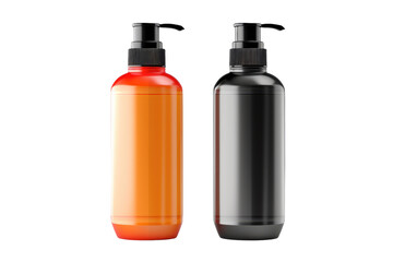 Fototapeta premium Ode to Hygiene: A Bottle of Soap and a Bottle of Lotion on White or PNG Transparent Background.