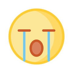 Get this amazing crying emoji vector design, customizable vector