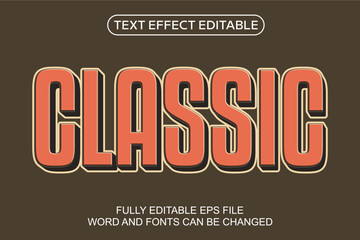 Fototapeta premium RETRO TEXT EFFECT VECTOR EDITABLE