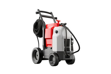 Fototapeta premium The Crimson Contraption Beckoning From the Void on White or PNG Transparent Background.