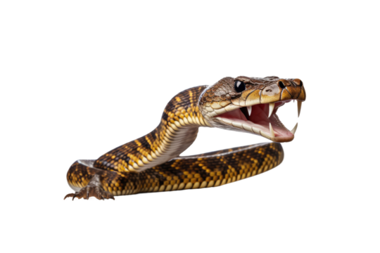 The Enraged Serpents Roar on White or PNG Transparent Background.