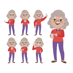 Old people using smartphones