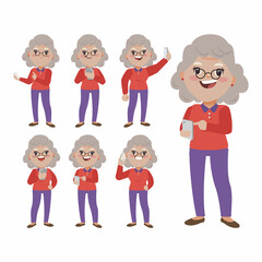 Old people using smartphones