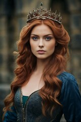 Fototapeta premium Queen with a thoughtful expression