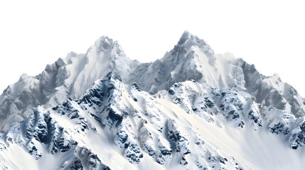 Obraz premium Snowy mountains isolated on transparent background