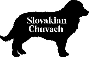 Slovakian Chuvach. Dog silhouette dog breeds logo dog monogram vector