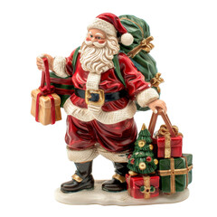 Festive Christmas Figurine Isolated Without Background
