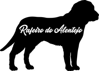 Rafeiro do Alentejo. Dog silhouette dog breeds logo dog monogram vector