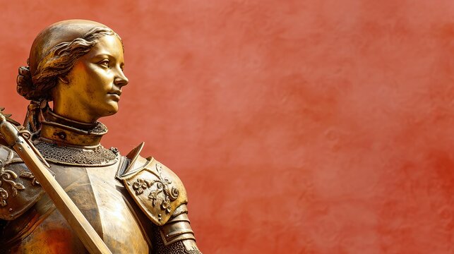 Jeanne d'Arc : H&eacute;ro&iuml;ne Courageuse en Armure, Statue de la Victoire | France M&eacute;di&eacute;vale