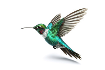 Obraz premium Image of flying hummingbird on a white background. Bird, Wildlife Animals.