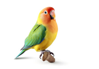 Image of lovebird on white background. Bird. Animals. Pet.